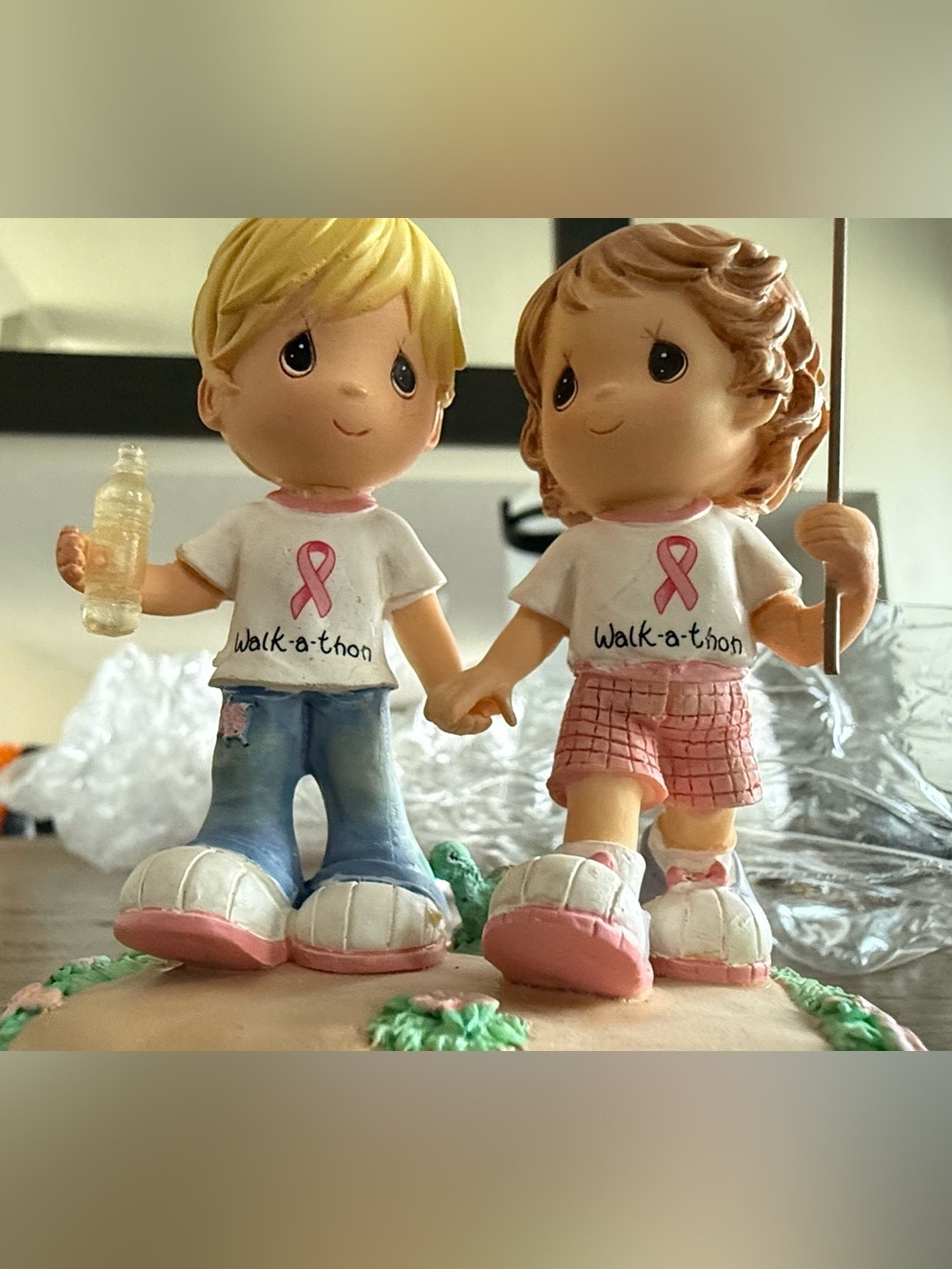 Precious Moments Friends For Life Breast Cancer Charity Figurine 4.5" Bradford